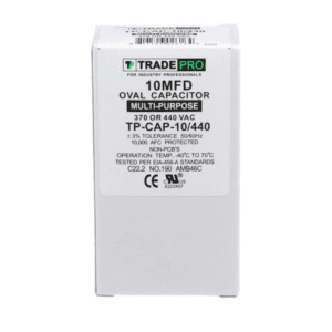10 MFD 370 or 440 VAC Single Run Capacitor - Oval