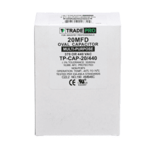 20 MFD 370 or 440 VAC Single Run Capacitor - Oval