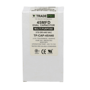 45 MFD 370 or 440 VAC Single Run Capacitor - Oval
