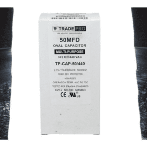 50 MFD 370 or 440 VAC Single Run Capacitor - Oval