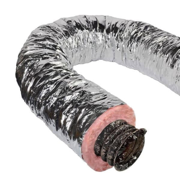 18 Inch Insulated Flexible Duct with Metalized Jacket - R8