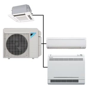 2 or 3 Zone Daikin 17.9 SEER R410A Heat Pump Ductless Mini-Split System (Up to 39K BTU)