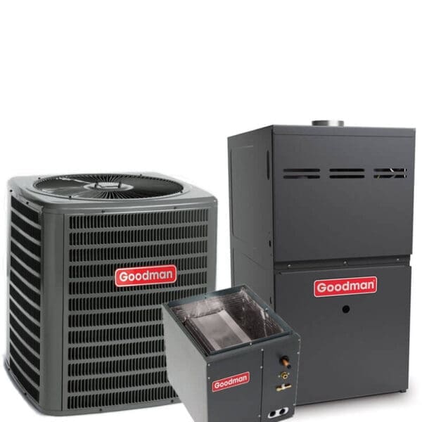 3 Ton Goodman 16 SEER2 R410A 96% AFUE 60,000 BTU Two-Stage Variable Speed Upflow Gas Furnace Split System (ComfortBridge™ Technology)