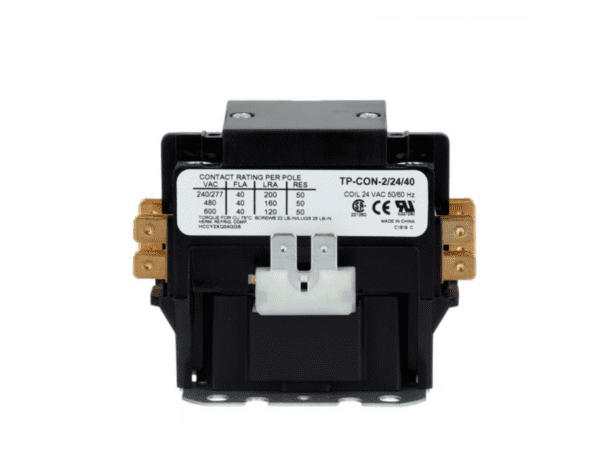 2 Pole 24 VAC 40 Amp Contactor with Lugs & Cover