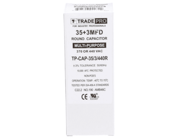 35+3 MFD 370 or 440 VAC Dual Run Capacitor - Round