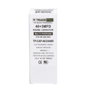 40+3 MFD 370 or 440 VAC Dual Run Capacitor - Round