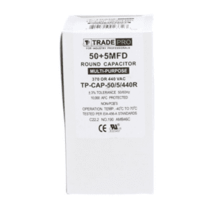 50+5 MFD 370 or 440 VAC Dual Run Capacitor - Round