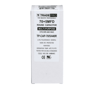 70+5 MFD 370 or 440 VAC Dual Run Capacitor - Round