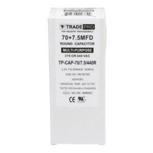 70+7.5 MFD 370 or 440 VAC Dual Run Capacitor - Round